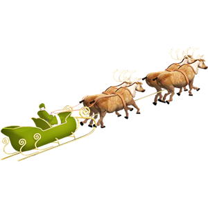 Santa sleigh PNG-38680